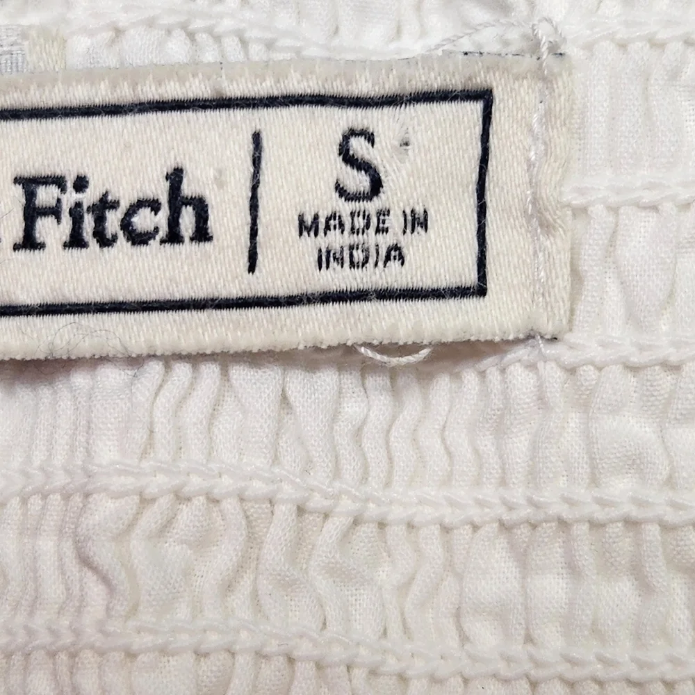 Mini dress White color Cotton Halter dress A&F Size S - Picture 11 of 14